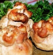 мешочек с сыром и грибами