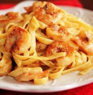 паста с креветками